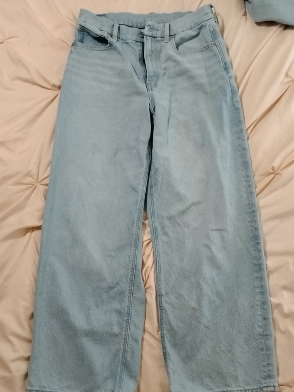 American Eagle Outfitters Light Blue Wide-Leg Jeans